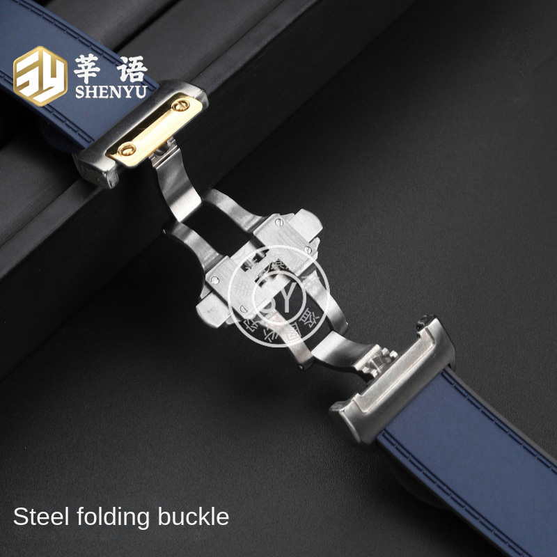 Shenyu-Correa de reloj de goma - Cartier Watch Santos reseña y precio