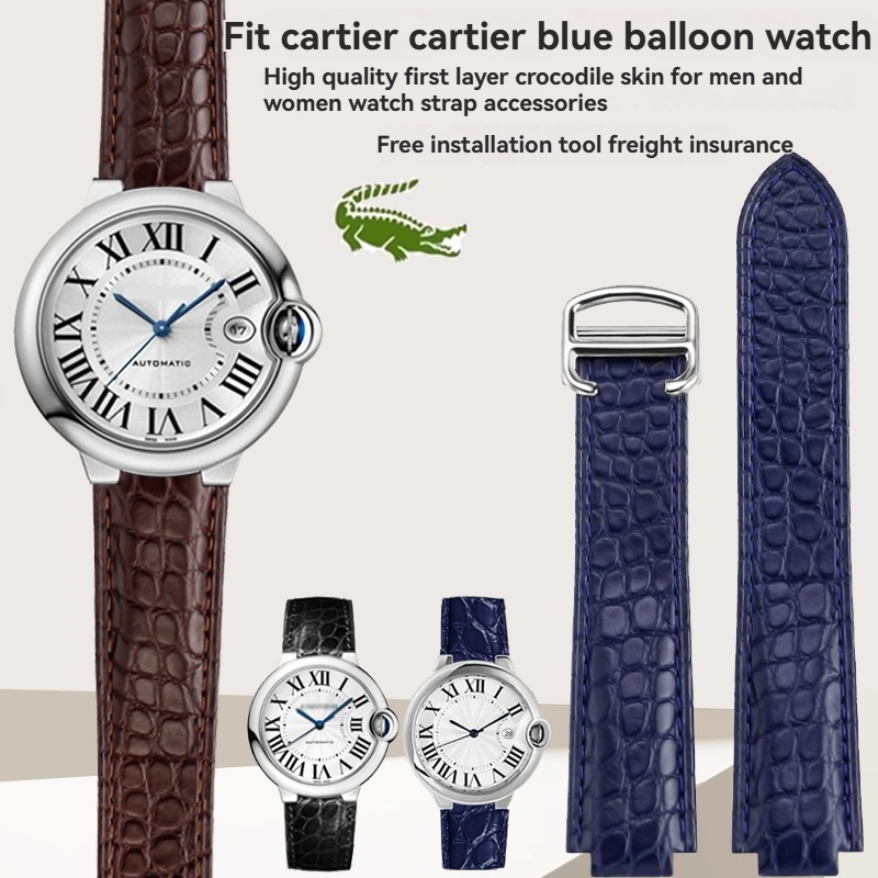 Correa de reloj de piel de coc - Cartier Watch Ballon Bleu reseña y precio