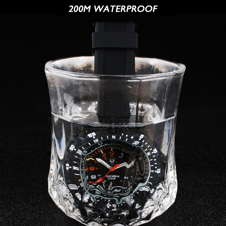 Hnlgnox relojes de piloto para - Rubber Strap Diver reseña y precio