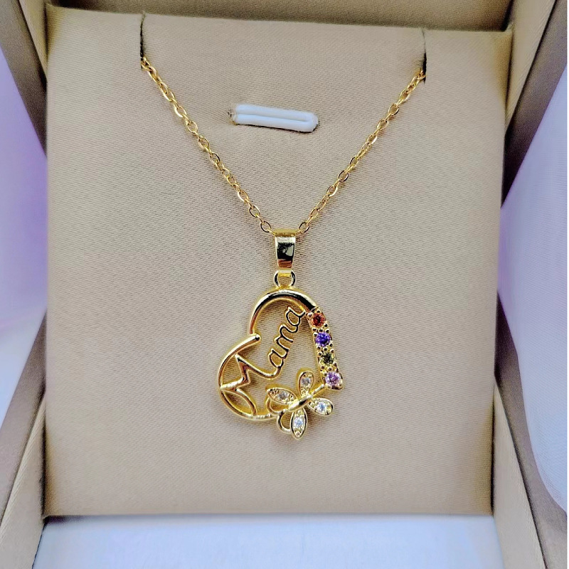 Collar con colgante de letra d - Butterfly Clasp Deployant reseña y precio