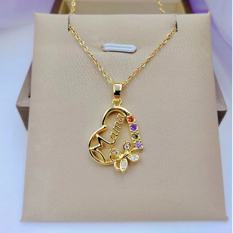 Collar con colgante de letra d - Butterfly Clasp Deployant reseña y precio