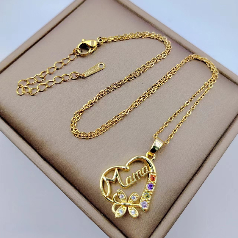 Collar con colgante de letra d - Butterfly Clasp Deployant reseña y precio