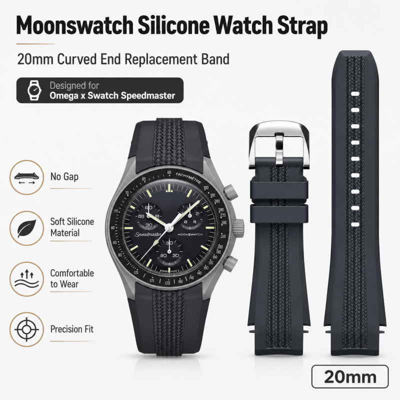 Correa de reloj de silicona de - Omega Watch Speedmaster reseña y precio