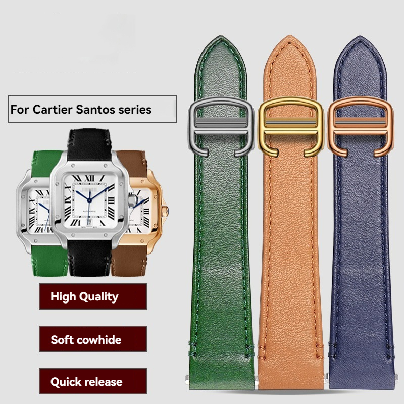 Correa de reloj de cuero de 19 - Cartier Watch Santos reseña y precio